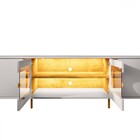 Rack Para Tv Até 75 Polegadas Juquehy 4 Portas Com Vidro E Le