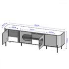 Rack Para Tv Até 75 Polegadas Juquehy 4 Portas Com Vidro E Le