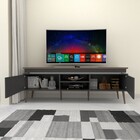 Rack Para Tv Até 75 Polegadas Lumen 2 Portas Com Led Carvalho