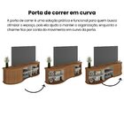 Rack Para Tv Até 75 Polegadas Orgânico Ripado Com Tampo Em Ta