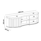 Rack Para Tv Até 75 Polegadas Orgânico Ripado Com Tampo Em Ta