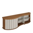 Rack Para Tv Até 75 Polegadas Orgânico Ripado Com Tampo Em Ta