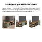 Rack Para Tv Até 75 Polegadas Orgânico Ripado Com Tampo Em Ta