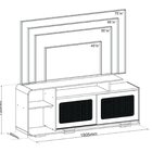 Rack Para Tv Até 75 Polegadas Palhinha 180cm 2 Portas Desliza