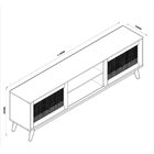 Rack Para Tv Até 75 Polegadas Pés Em Madeira Maciça 218cm Den