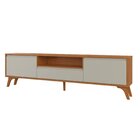 Rack Para Tv Até 75 Polegadas Pés Madeira Maciça 237cm Piazza