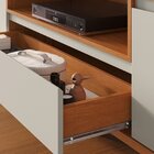 Rack Para Tv Até 75 Polegadas Pés Madeira Maciça Laqueado 180