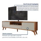 Rack Para Tv Até 75 Polegadas Pés Madeira Maciça Laqueado 180