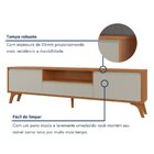 Rack Para Tv Até 75 Polegadas Pés Madeira Maciça Laqueado 180