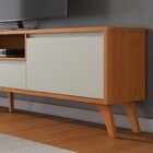 Rack Para Tv Até 75 Polegadas Pés Madeira Maciça Laqueado 180