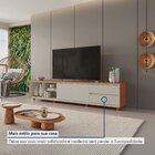 Rack Para Tv Até 75 Polegadas Pés Madeira Maciça Laqueado 250