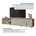 Rack Para Tv Até 75 Polegadas Pés Madeira Maciça Laqueado 250