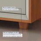 Rack Para Tv Até 75 Polegadas Pés Madeira Maciça Laqueado 250