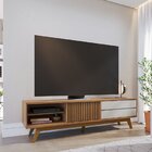 Rack Para Tv Até 75 Polegadas Pés Madeira Maciça Veneza Freij