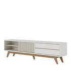 Rack Para Tv Até 75 Polegadas Pés Madeira Maciça Veneza Off W