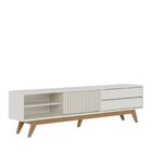 Rack Para Tv Até 75 Polegadas Pés Madeira Maciça Veneza Off W