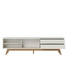 Rack Para Tv Até 75 Polegadas Pés Madeira Maciça Veneza Off W