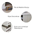 Rack Para Tv Até 75 Polegadas Pés Madeira Maciça Veneza Off W