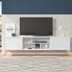 Rack Para Tv Até 75 Polegadas Retrô 220cm Em Bp Porta Pés Em