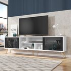 Rack Para Tv Até 75 Polegadas Retrô 220cm Em Bp Porta Pés Em