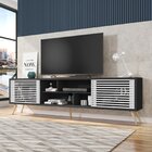 Rack Para Tv Até 75 Polegadas Retrô 220cm Em Bp Porta Pés Em