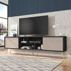 Rack Para Tv Até 75 Polegadas Retrô 220cm Em Bp Porta Pés Em