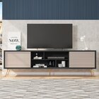 Rack Para Tv Até 75 Polegadas Retrô 220cm Em Bp Porta Pés Em