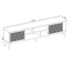 Rack Para Tv Até 75 Polegadas Retrô 220cm Em Bp Porta Pés Em