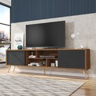 Rack Para Tv Até 75 Polegadas Retrô 220cm Em Bp Porta Pier Mu