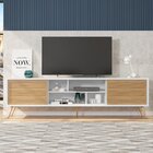 Rack Para Tv Até 75 Polegadas Retrô 220cm Em Bp Porta Pier Mu