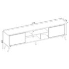 Rack Para Tv Até 75 Polegadas Retrô 220cm Em Bp Porta Reflect