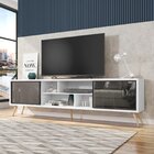 Rack Para Tv Até 75 Polegadas Retrô 220cm Em Bp Porta Reflect