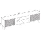 Rack Para Tv Até 75 Polegadas Retrô 220cm Em Bp Porta Ripada