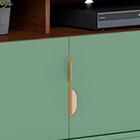 Rack Para Tv Até 75 Polegadas Santorini 4 Portas Hortelã/amên