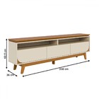 Rack Para Tv Até 75 Polegadas Selene 3 Gavetas Cinamomo/off W