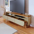 Rack Para Tv Até 75 Polegadas Selene 3 Gavetas Cumaru/opala -