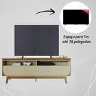 Rack Para Tv Até 75 Polegadas Selene 3 Gavetas Cumaru/opala -