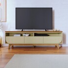 Rack Para Tv Até 75 Polegadas Selene 3 Gavetas Cumaru/opala -