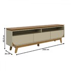 Rack Para Tv Até 75 Polegadas Selene 3 Gavetas Cumaru/opala -