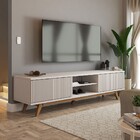 Rack Para Tv Até 75 Polegadas Silver 4 Portas 1 Prateleira Ri