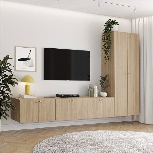 Rack Para Tv Até 75 Polegadas Suspenso Modular 4 Módulos 8 Po