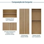 Rack Para Tv Até 75 Polegadas Suspenso Modular 4 Módulos 8 Po