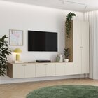 Rack Para Tv Até 75 Polegadas Suspenso Modular 4 Módulos 8 Po