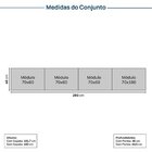 Rack Para Tv Até 75 Polegadas Suspenso Modular 4 Módulos 8 Po