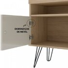 Rack Para Tv Até 75 Polegadas Tampo Em Tamburato Pés De Metal