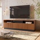 Rack Para Tv Até 75 Polegadas Temaru Ripado 3 Porta Freijó/pr