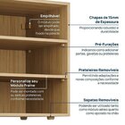 Rack Para Tv Até 75 Polegas Modular 3 Módulos 4 Portas 2 Gave