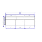 Rack Para Tv Até 80 Polegadas 3 Portas Ubatuba Colibri