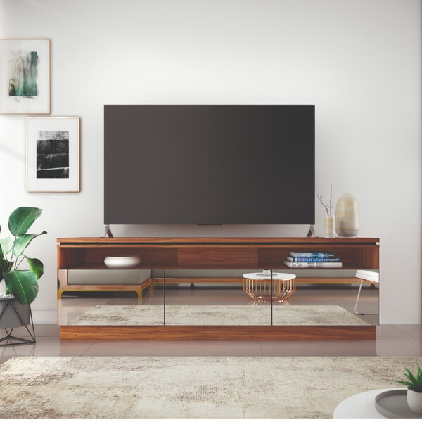 Rack Para Tv Até 80 Polegadas 3 Portas Ubatuba Colibri