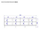 Rack Para Tv Até 82 Polegadas 4 Portas Marmorizado Ibiza Yesc
